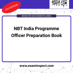NBT India Programme Officer Preparation Book