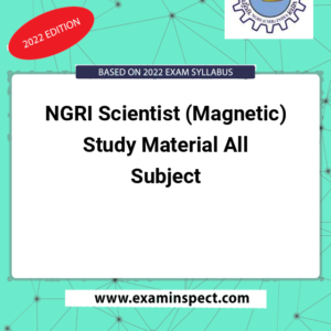 NGRI Scientist (Magnetic) Study Material All Subject