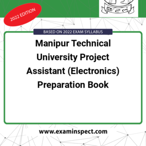 Manipur Technical University Project Assistant (Electronics) Preparation Book