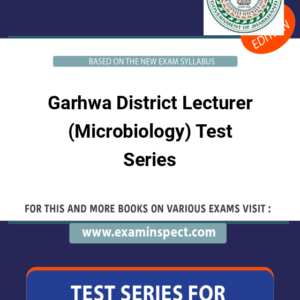 Garhwa District Lecturer (Microbiology) Test Series