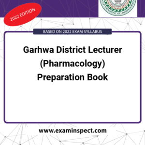 Garhwa District Lecturer (Pharmacology) Preparation Book