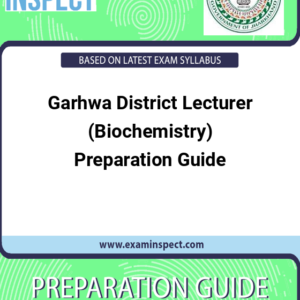 Garhwa District Lecturer (Biochemistry) Preparation Guide