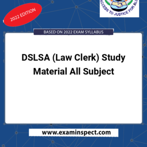 DSLSA (Law Clerk) Study Material All Subject