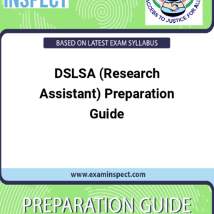 DSLSA (Research Assistant) Preparation Guide