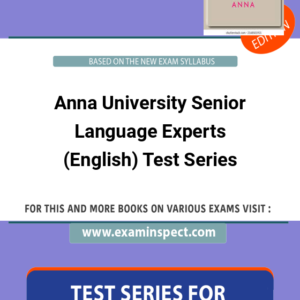 Anna University Senior Language Experts (English) Test Series