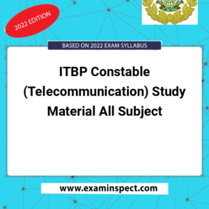 ITBP Constable (Telecommunication) Study Material All Subject