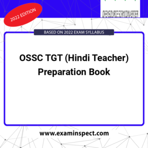 OSSC TGT (Hindi Teacher) Preparation Book