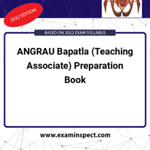 ANGRAU Bapatla (Teaching Associate) Preparation Book