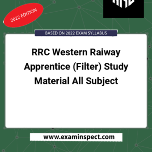 RRC Western Raiway Apprentice (Filter) Study Material All Subject
