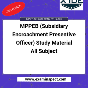 MPPEB (Subsidiary Encroachment Presentive Officer) Study Material All Subject