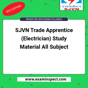 SJVN Trade Apprentice (Electrician) Study Material All Subject