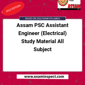 Assam PSC Assistant Engineer (Electrical) Study Material All Subject
