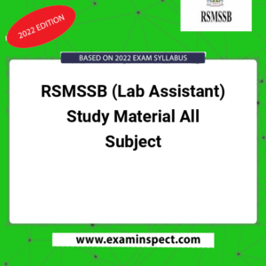 RSMSSB (Lab Assistant) Study Material All Subject