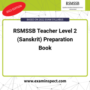 RSMSSB Teacher Level 2 (Sanskrit) Preparation Book