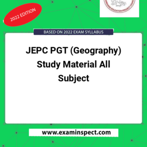 JEPC PGT (Geography) Study Material All Subject