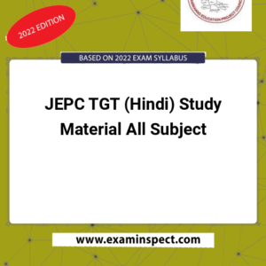 JEPC TGT (Hindi) Study Material All Subject