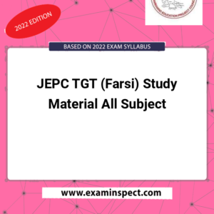 JEPC TGT (Farsi) Study Material All Subject