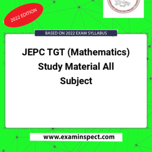 JEPC TGT (Mathematics) Study Material All Subject