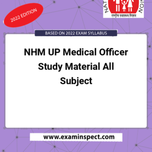 NHM UP Medical Officer Study Material All Subject