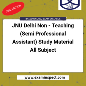 JNU Delhi Non - Teaching (Semi Professional Assistant) Study Material All Subject