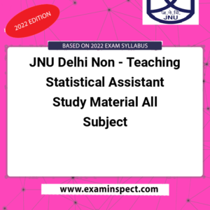 JNU Delhi Non - Teaching Statistical Assistant Study Material All Subject