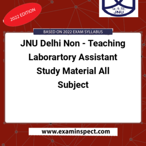 JNU Delhi Non - Teaching Laborartory Assistant Study Material All Subject