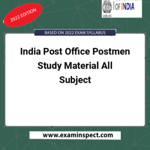 India Post Office Postmen Study Material All Subject