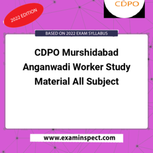 CDPO Murshidabad Anganwadi Worker Study Material All Subject