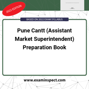 Pune Cantt (Assistant Market Superintendent) Preparation Book