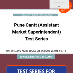 Pune Cantt (Assistant Market Superintendent) Test Series