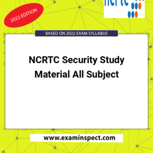 NCRTC Security Study Material All Subject