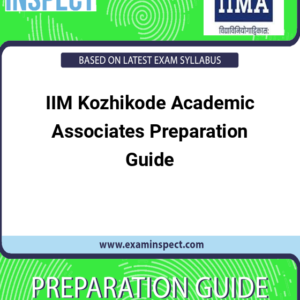 IIM Kozhikode Academic Associates Preparation Guide