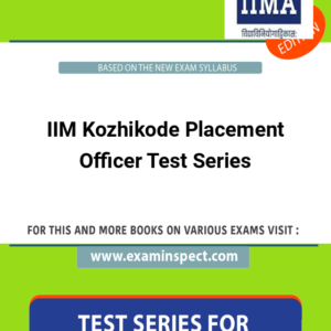 IIM Kozhikode Placement Officer Test Series
