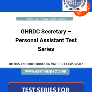 GHRDC Secretary – Personal Assistant Test Series